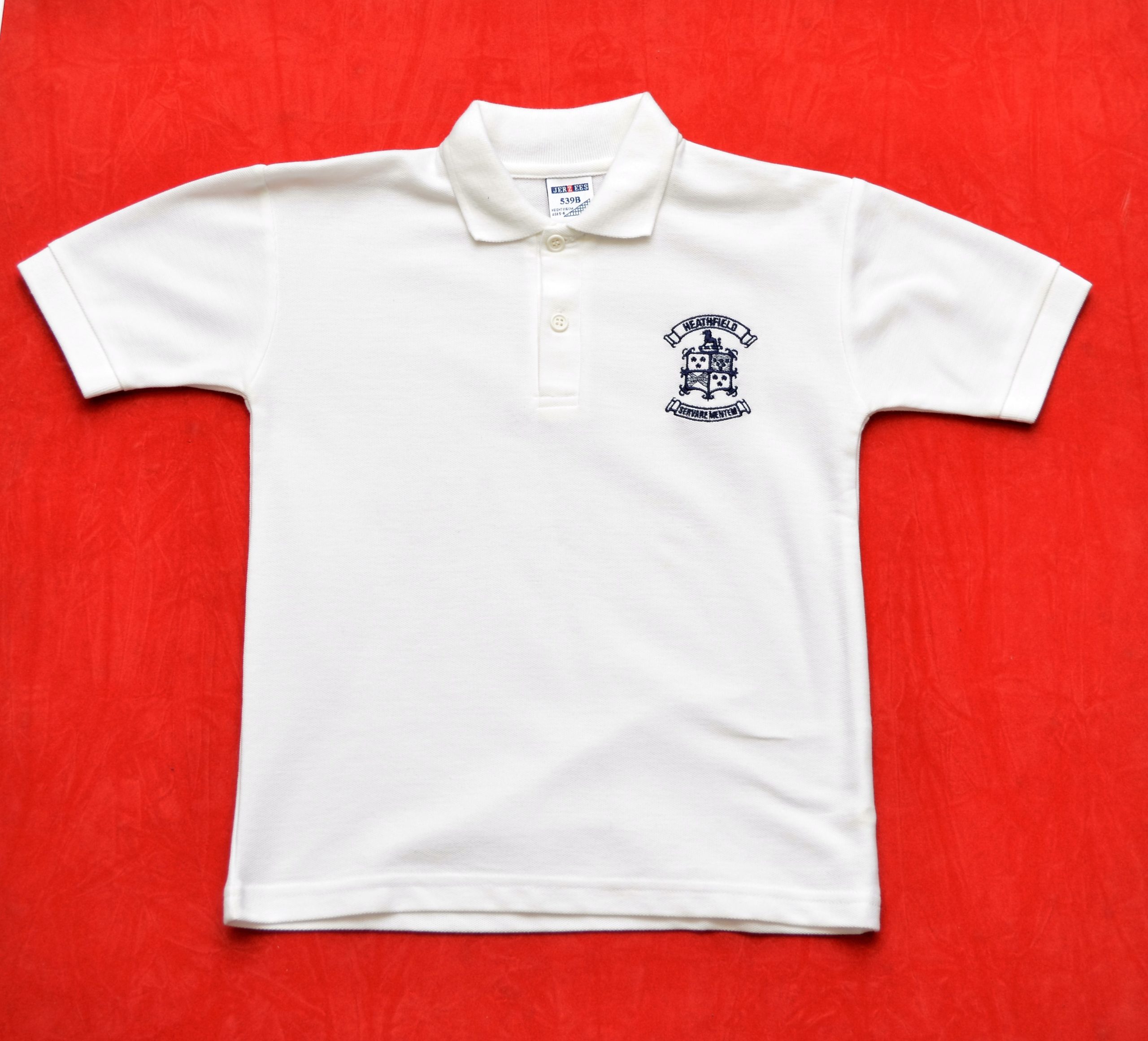 White Polo Shirt With Crest - DANCERS